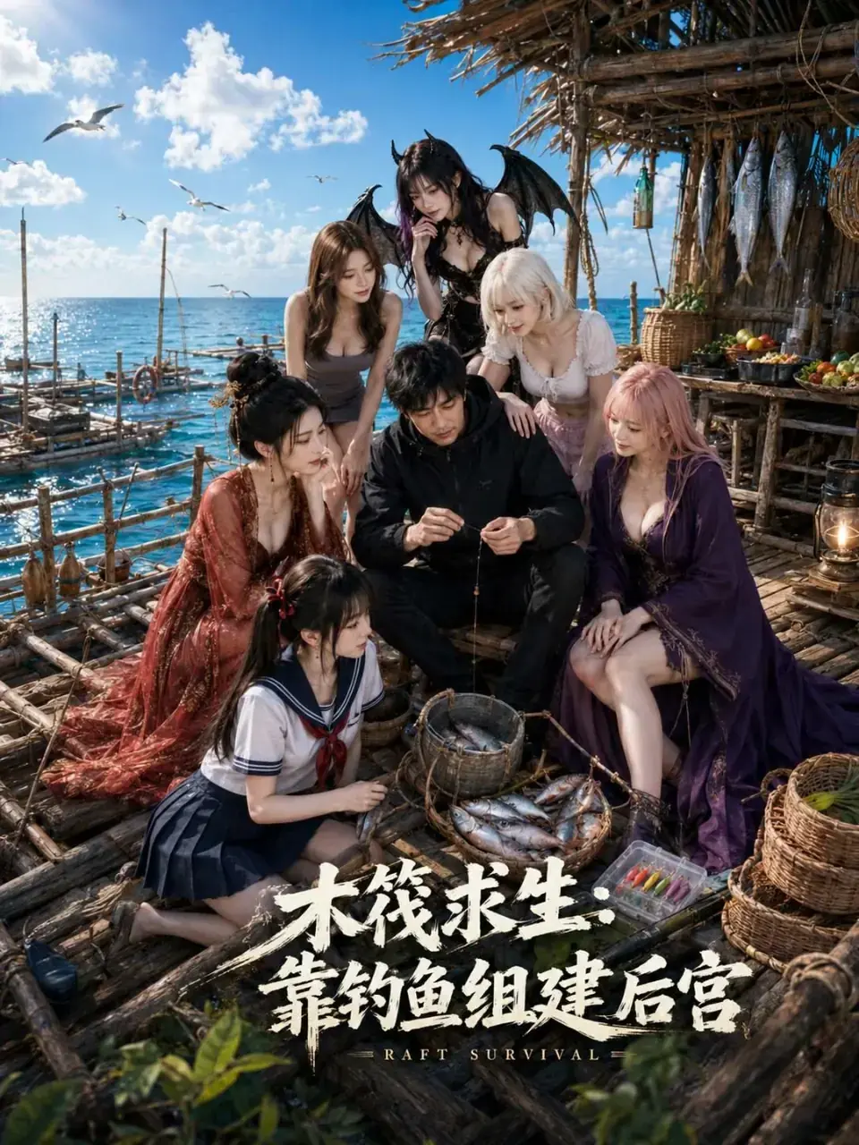 木筏求生:靠钓鱼组建后宫海报